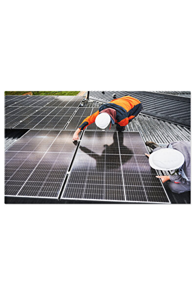 StoryGift Romania Tablou Canvas Tehnicieni Profesionisti Regland Panourile Solare, Solar, Panou, Acoperis, Casa,