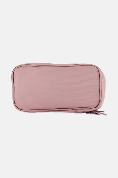 BEBEHOME Women Graphic Printed Beauty Bag 11 H x 21 L x 5 W cm, Mauve