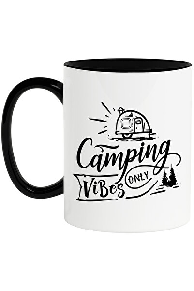 StoryGift Romania Cana cu rulota si brazi cu textul "Camping vibes only" - do...