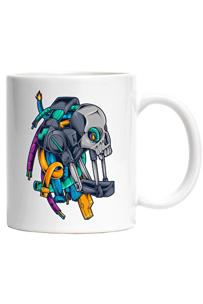 StoryGift Romania Cana Cu Extraterestru, Robot, Android, Cabluri, SF, Craniu,...