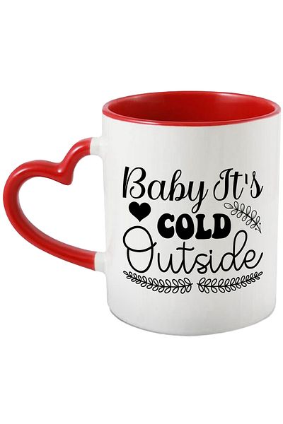 StoryGift Romania Mug with thoughtful message in English "Baby, it's cold outside" - it's cold outside with Ma, Cu, STG