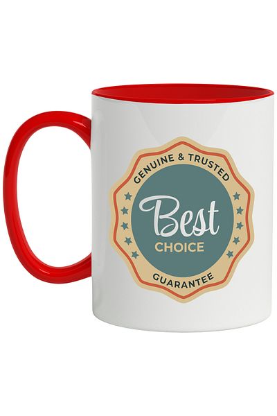StoryGift Romania Mug With English Message Best Choice, Stars, Emblem, Circle, Multicolor 330 ml, C, Cu, STG
