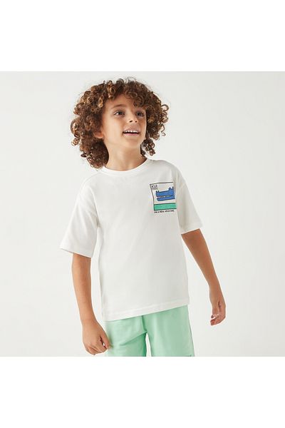 Juniors Graphic Print T-Shirt With Short Sleeves