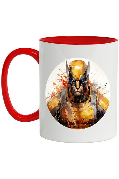StoryGift Romania Mug With X-Men, Wolverine, Mutant, Costume, Marvel, Multicolor 330 ml, Ceramic with, With, STG