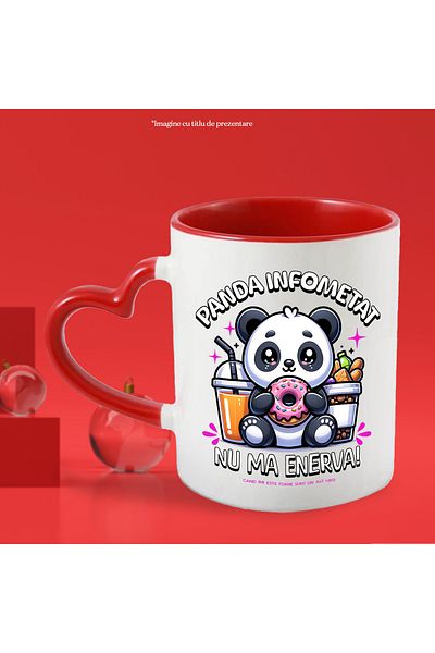 StoryGift Romania Panda Bear Mug with Food Funny Text Don't Annoy Me, 330ml, Ceramic with Handle in, With ,STG