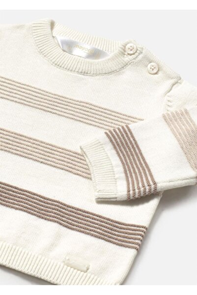 MAYORAL Erkek Bebek Çizgili Kazak Krem 1391