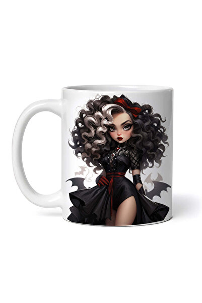 OEM Cană albă personalizată, Păpușa Abbey Demon, INOVATIX®. 330ml