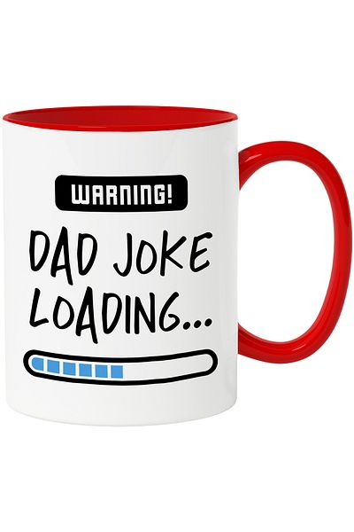 StoryGift Romania Mug with Funny Text in English Waning Dad Joke Loading, Dad Jokes, Dad A, With, STG