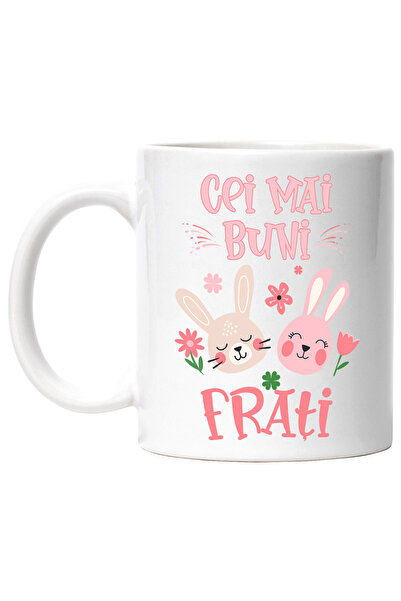 StoryGift Romania Cana Cei mai buni Frati iepuri familie animal iubire, 330ml...