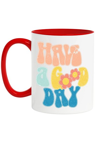 StoryGift Romania Mug with the message "Have a good day", illustration, motivational, have a good day, ur, With ,STG
