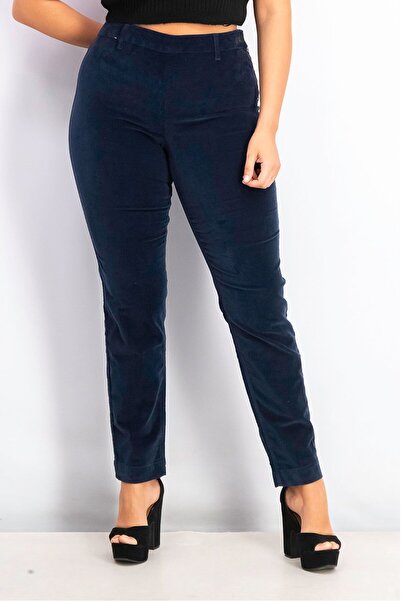 Violeta by MANGO Women Slim Fit Pants, Navy