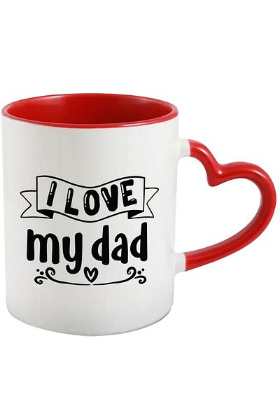 StoryGift Romania Heart mug for a father appreciated and respected by his children with Handle In, With, STG