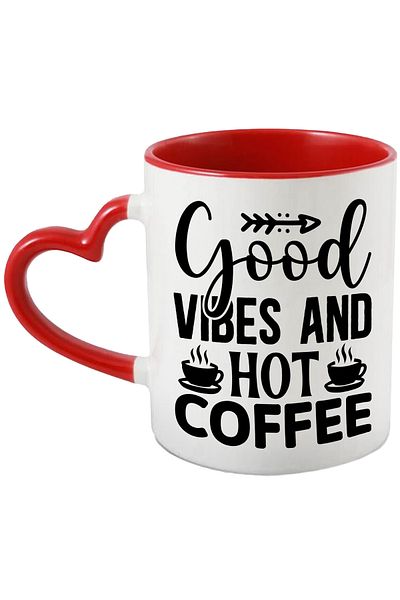StoryGift Romania Mug for coffee drinkers with the message "Good vibes and hot coffee" - coffee, With,STG