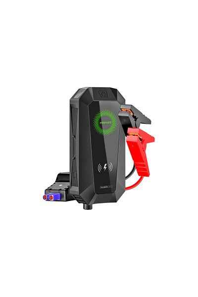 Promate HexaBolt-20 Power Bank and Car Battery 1500A/12V with 19200mAh Capacity - Black