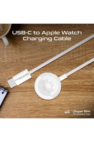 Promate Super-Fast Apple Watch Charging Cable - 1.2 m - 5W - White