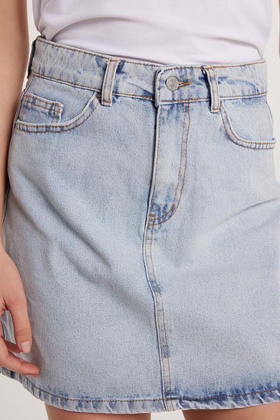Tudors Women's Slim Fit Slim Fit Mini Denim Skirt with Pockets