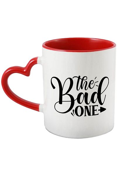 StoryGift Romania Mug for the wicked with text in English with Red Heart Handle, With Red Heart Handle STG,STG