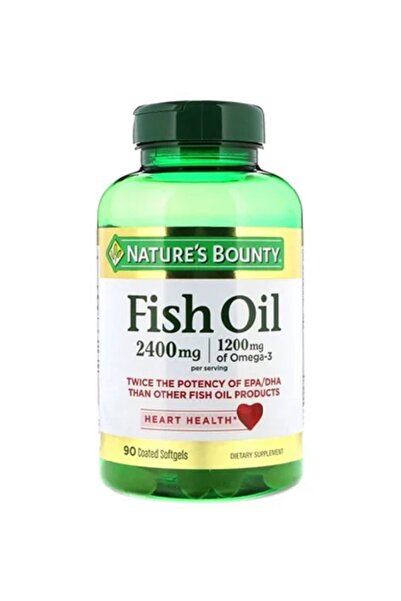 Nature's Bounty زيت السمك من ناتشرز باونتي ٢٤٠٠ ملغ/١٢٠٠ ملغ ٩٠ قرصًا