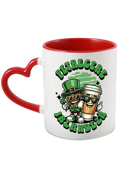 StoryGift Romania Irish Party Mug, coffee whiskey alcohol drink, 330ml, Ceramic with Handle, With,STG