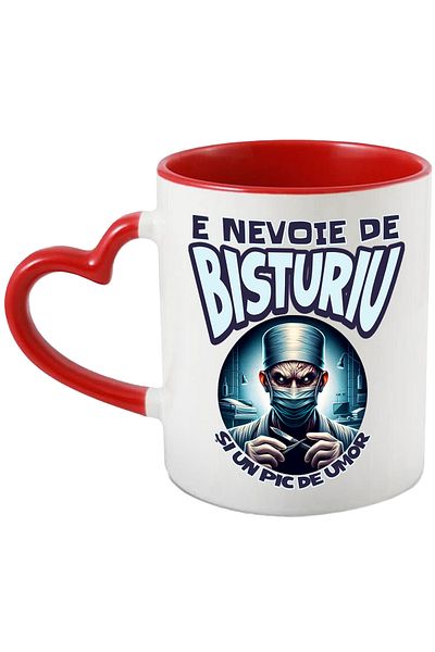 StoryGift Romania Mug Male Doctor WITH Mask In The Room Text I Need A Bit Of Humour And A Little Humour, With ,STG