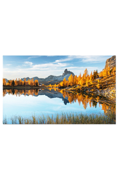 StoryGift Romania Tablou Canvas Lacul Lago Di Federa In Dolomiti: Mister Si F...