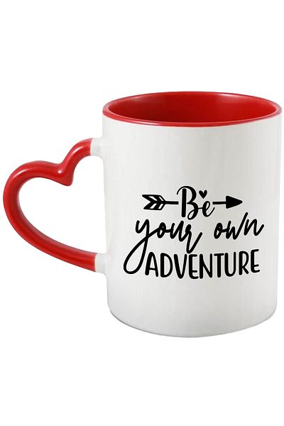 StoryGift Romania Mug with message that urges you to be your own adventure - travel with Handle I, With,STG