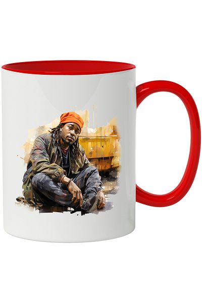 StoryGift Romania Mug With Wale, Rapper, Singer, Musician, Celebrity, Multicolor 330 ml, Ceramics, With ,STG