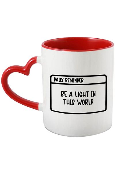 StoryGift Romania Cana cu mesaj in engleza care te indeamna sa fii o lumina in lumea aceasta cu Ma, Cu ,STG