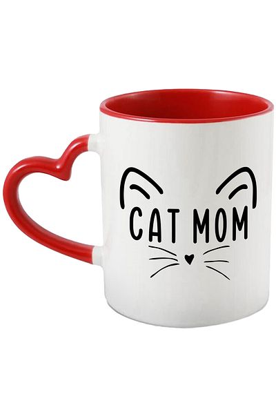 StoryGift Romania Mug with heart and cat ears for a loving and raising mother of , With ,STG
