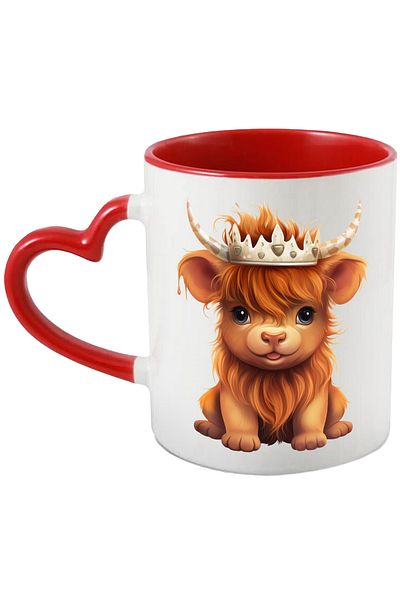 StoryGift Romania Mug with a bison calf wearing a royal crown | illustration | nobility | , With ,STG
