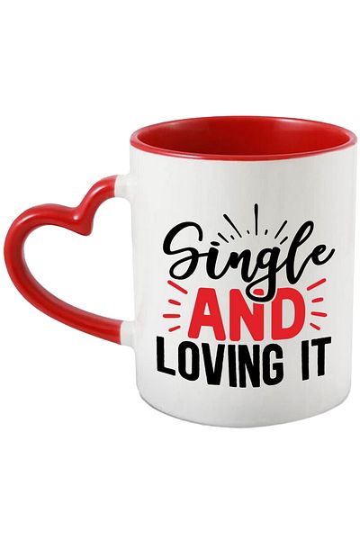 StoryGift Romania Mug for those who are confident and happy about it with Heart Handle, With,STG