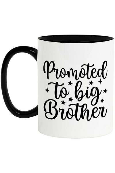 StoryGift Romania Mug for those who have moved up to the "level" of older brothers with Black Handle, Cu Mane, STG