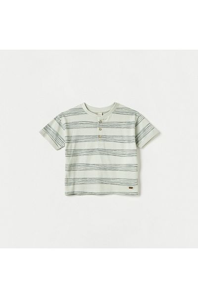giggles Striped T-Shirt With Short Sleeves