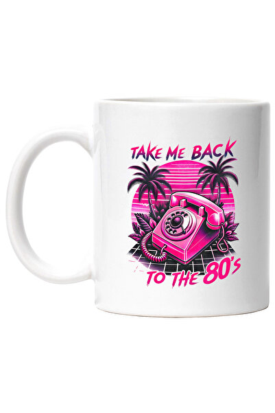 StoryGift Romania Cana cu mesajul "Take me back to the 80's", ilustratie, sti...