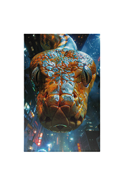 StoryGift Romania Tablou Canvas Șarpe Auriu Înspăimântător Privit De Jos - La...