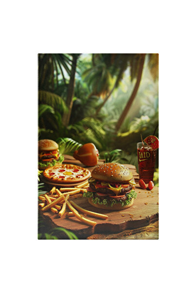 StoryGift Romania Tablou Canvas Picnic Cu Fast Food În Mijlocul Naturii Burge...