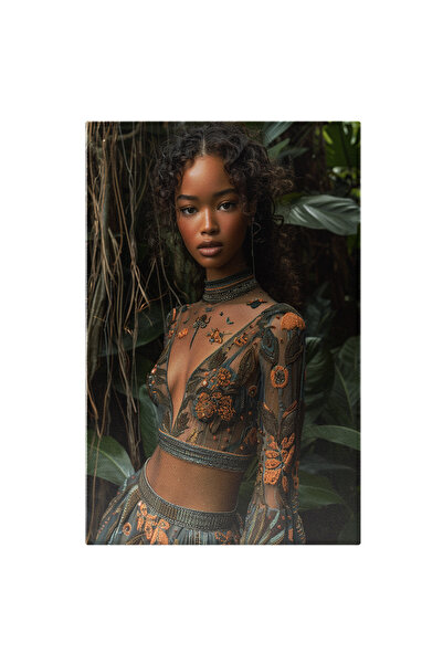 StoryGift Romania Tablou Canvas: Personaj Feminin Creola Cu Bluza Si Pantalon...