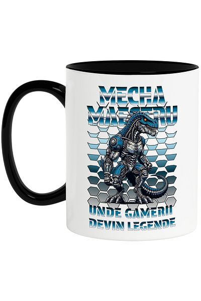 StoryGift Romania Dragon robot Mecha master mug. Where gamers become legends, 330ml, Ceramic with , With ,STG