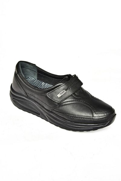 Fox Shoes P555190503 Μαύρο Γνήσιο Δέρμα Comfort Ορθοπεδική Σόλα Γυναικεία Παπούτσια