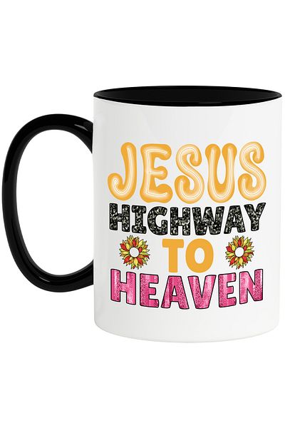 StoryGift Romania Mug with the message "Jesus highway to Heaven", Jesus opens the way to Heaven, religion, With, STG