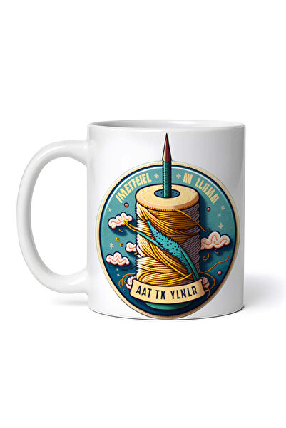 OEM Cană albă personalizată, Thread and Needle Papiota, INOVATIX®. 330ml