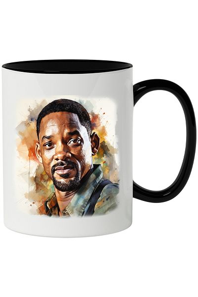 StoryGift Romania Mug With Will Smith, Actor, Rapper, Celebrity, Hollywood, Multicolor 330 ml, Ce, Cu,STG