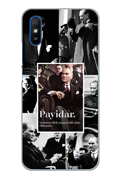 TechTree Redmi 9A Uyumlu Atatürk Payidar Şeffaf Silikon Kılıf