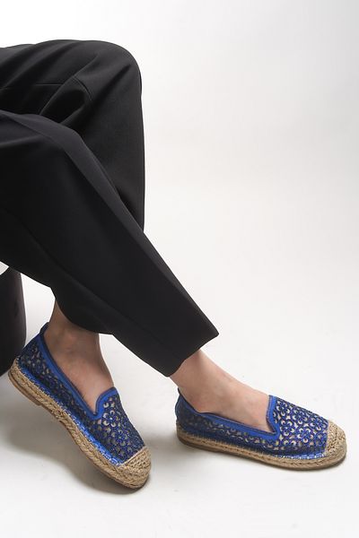 Riccon Espadrile pentru femei Jehyeth 00128 Albastru