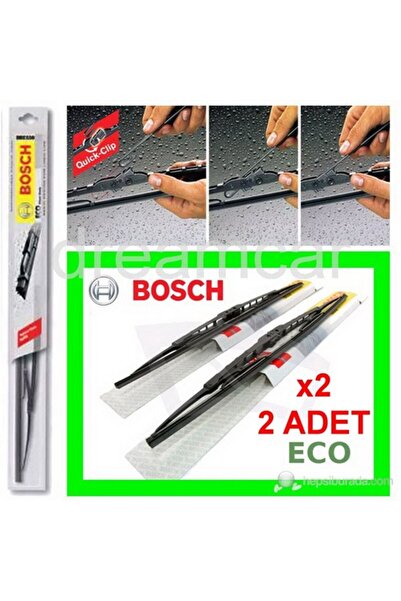Bosch Eco 500 mm.x2 Ad. Universal Quick-Clip Telli Grafitili Silecek Takım 33...
