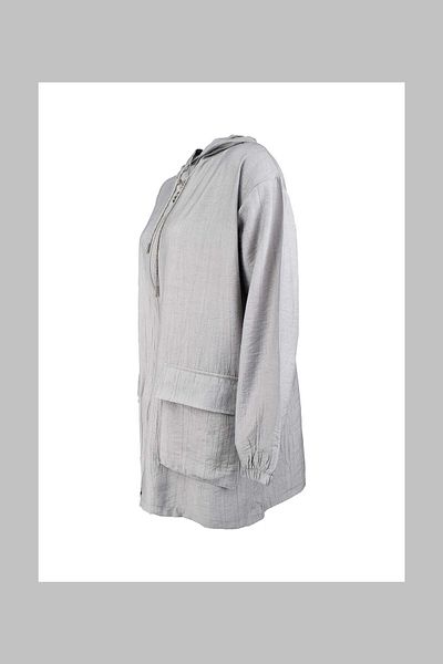 Biriz Moda Summer Hooded Cap -Gray