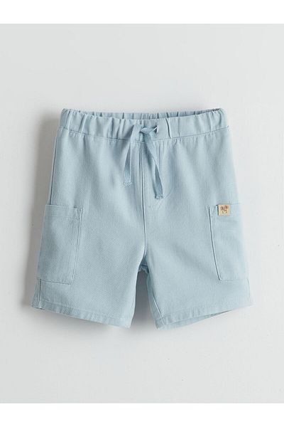 LC Waikiki Pantaloni scurți de in pentru băiat cu buzunare și talie elastică