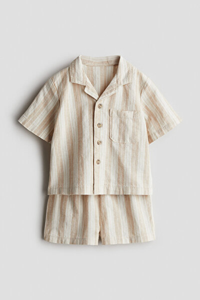 H&M 2 Parçalı Keten Karışımlı Set