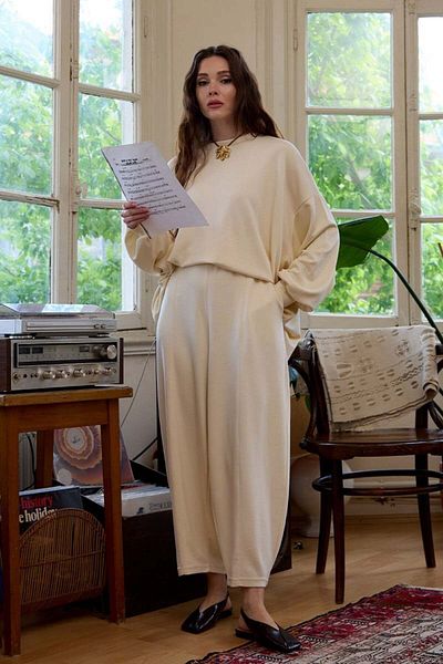 Ceylan Otantik Cream Shalwar Set