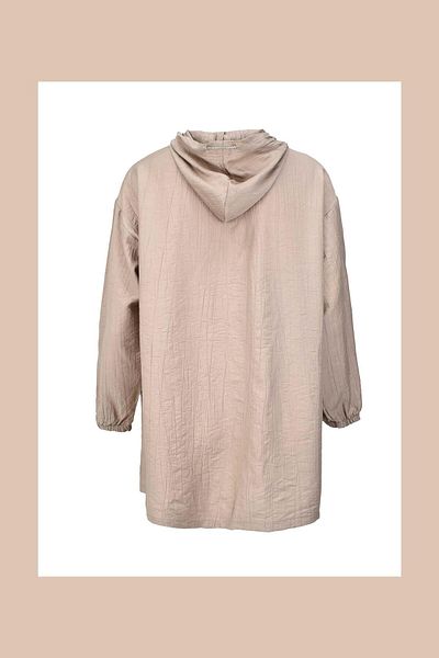 Biriz Moda Summer Hooded Cap -Mink